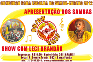 Tom Maior apresenta|Samba Enredo 2012