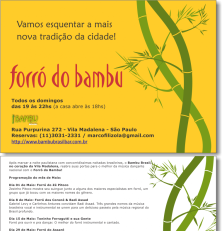 Forró do Bambu sacode a Vila Madalena