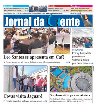 Jornal da Gente – Edição 849 – 2 a 8 de fevereiro de 2019