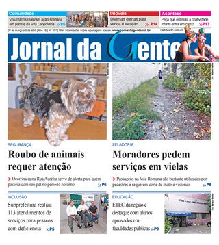 Jornal da Gente – Edição 857 – 30 de março a 5 de abril de 2019