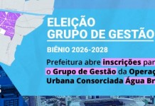 Inscrições para eleição do Grupo de Gestão da Operação Urbana Água Branca (2026–2028) se encerram nesta sexta-feira
