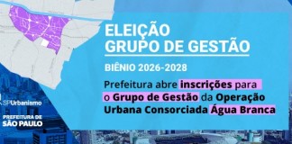Inscrições para eleição do Grupo de Gestão da Operação Urbana Água Branca (2026–2028) se encerram nesta sexta-feira, 17