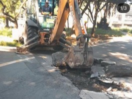 Obras interditam Rua Laurindo de Brito, no Alto da Lapa