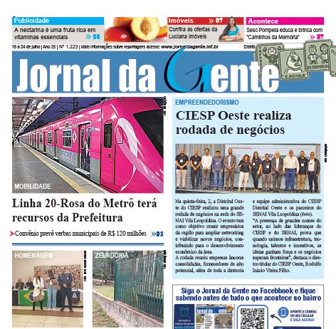 Jornal da Gente – Edição 1223 – 18 a 24 de julho de 2026
